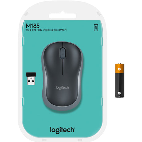Maus logitech m185 grau, schwarz