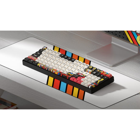 Iqunix F97 Graffiti Diary kabellose mechanische Tastatur (schwarz, US-Layout (QWERTY), Cherry MX Brown, 96 %, RGB-LEDs, Hot-Swap-fähig, PBT, 2,4 GHz | Bluetooth 5.1 | USB-C)