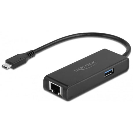 Delock USB-C Adapter auf 2,5 Gigabit LAN mit USB-A Buchse (schwarz)