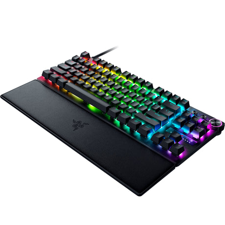 Razer Huntsman V3 Pro TKL RGB mechanische Gaming-Tastatur (schwarz, US-Layout (QWERTY), analog optisch Gen 2, 80 % (TKL), Double-Shot PBT)