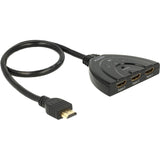 Delock 3 x HDMI Eingang > 1 x HDMI Ausgang HDMI Switch (schwarz, 50 Zentimeter, 4k)