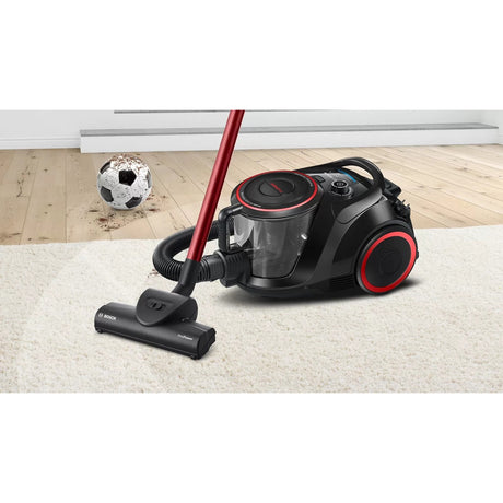 Bosch Serie 6 beutelloser Staubsauger bgs41pow1 (schwarz rot)