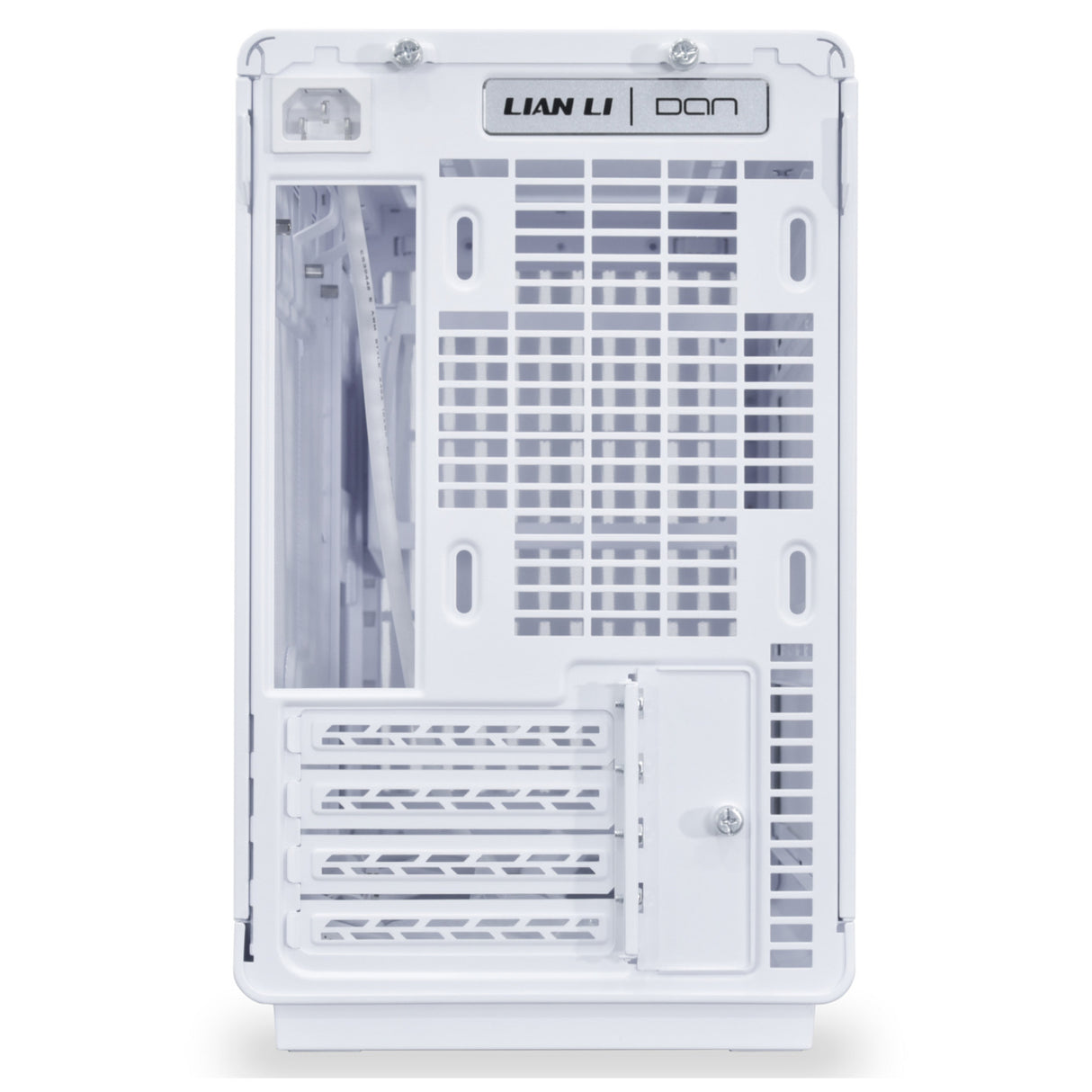 Lian li a3-matx weiß (Wood Edition) Midi-Tower-Gehäuse (weiße Holzfarbe | 2x USB-A | 1x USB-C | gehärtetes Glas)