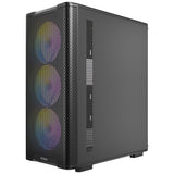 Antec VX310 ArGB Midi-Tower-Gehäuse (schwarz | 3x USB-A | gehärtetes Glas)