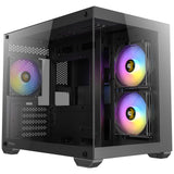 Antec cx600m argb Mini-Tower-Gehäuse (schwarz | 3x USB-A | gehärtetes Glas)