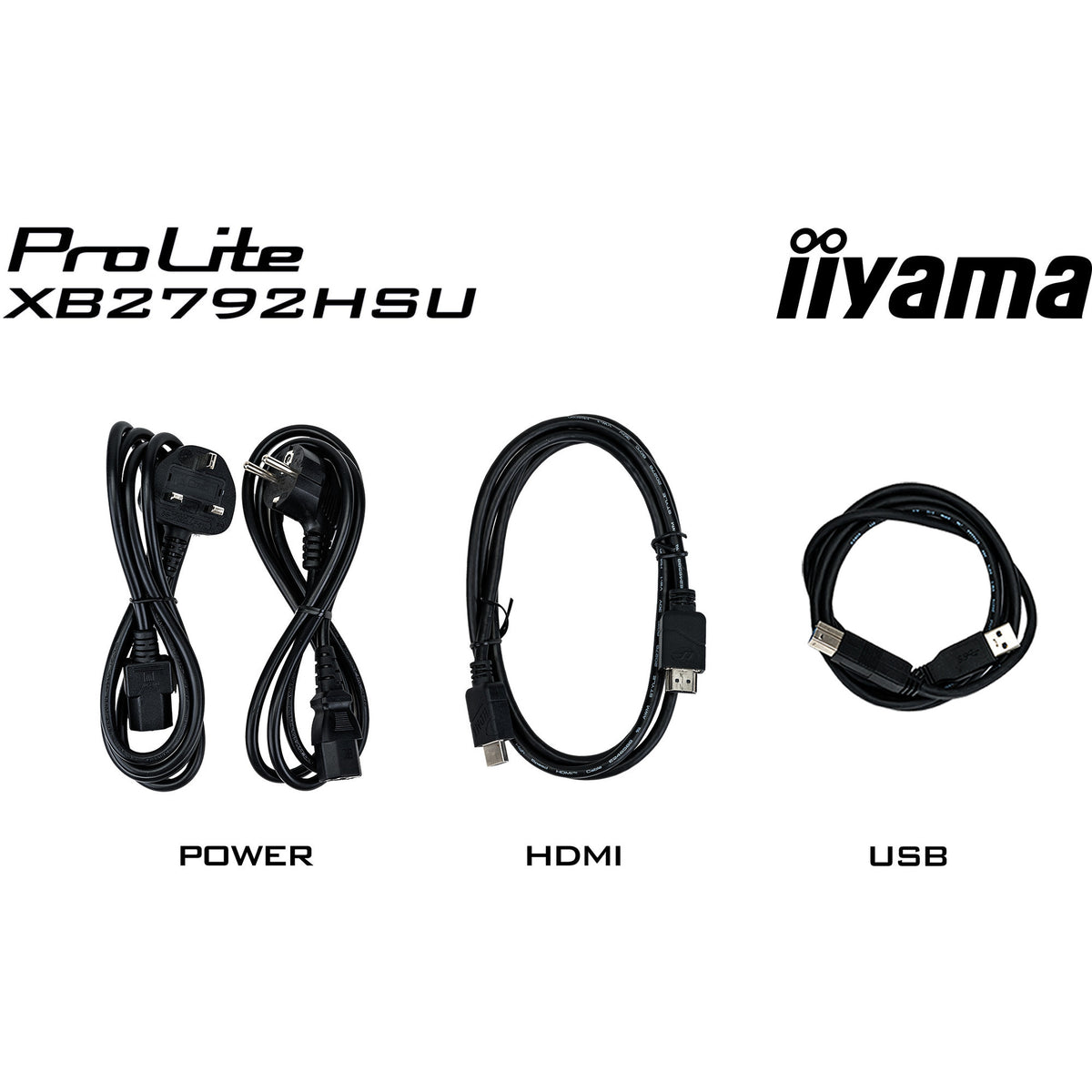 Iiyama Prolite xb2792hsu-b1 27 Monitor (Schwarz (matt), HDMI, Display Port, 2x USB-A, USB-B, 120 Hz)