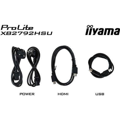 Iiyama Prolite xb2792hsu-b1 27 Monitor (Schwarz (matt), HDMI, Display Port, 2x USB-A, USB-B, 120 Hz)