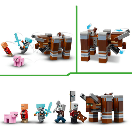 Lego Minecraft Der Plünderer-Außenposten- und Zerstörer-Bausatz – 21278
