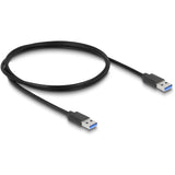 Delock externer 3-Port USB-Hub mit Feststellschraube (schwarz)