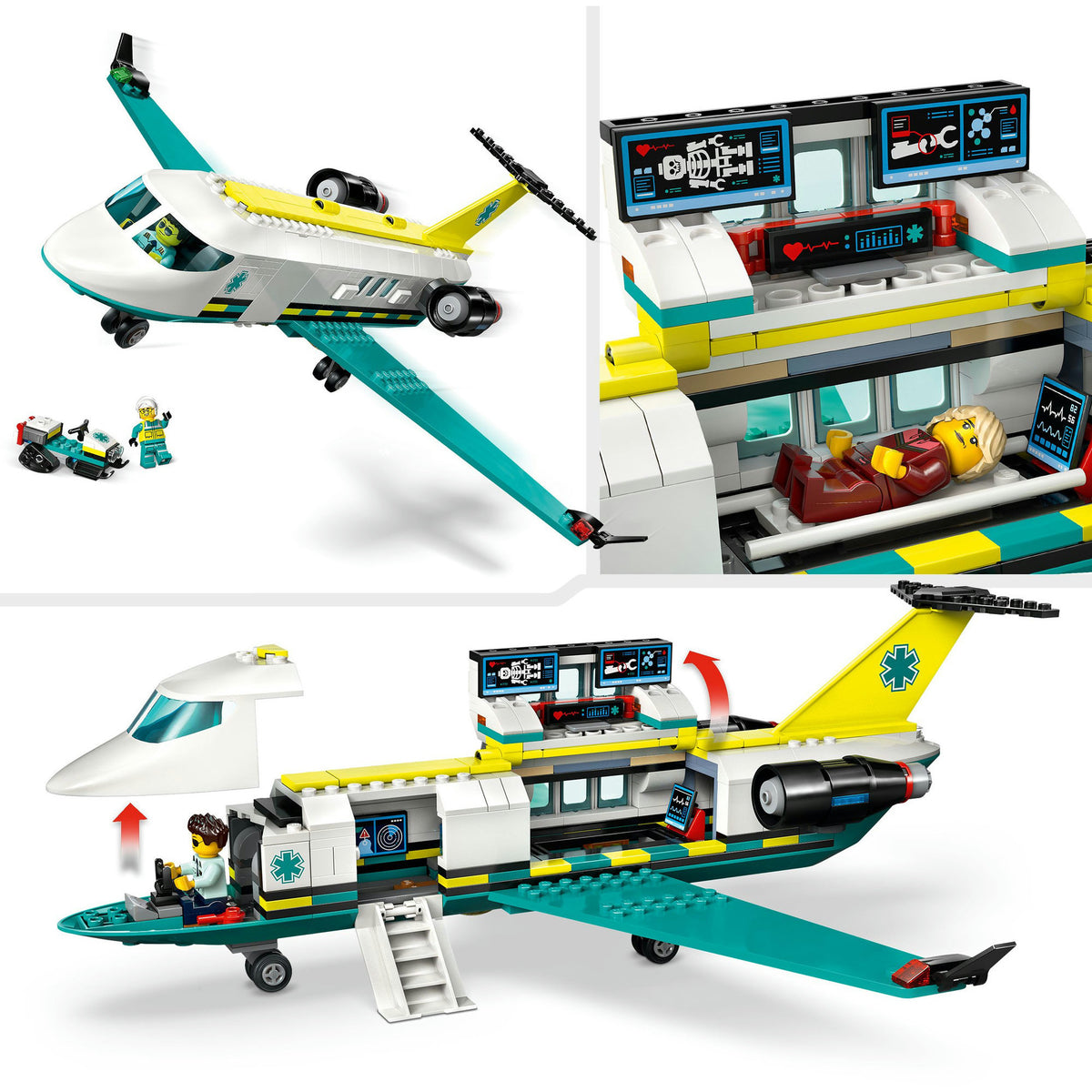 Lego® City Ambulanzflugzeug, Spielzeugflugzeug – 60465