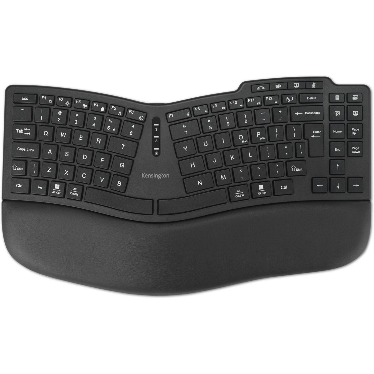 Kensington Pro Fit Ergo KB675 EQ TKL wiederaufladbare Tastatur (schwarz, EU-Layout (QWERTY), Membran, 80 % (TKL), Bluetooth, 2,4 GHz)