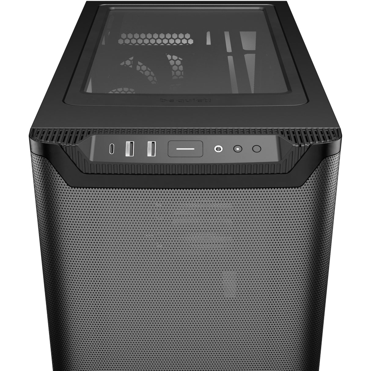 Ruhig sein! Pure Base 501 Airflow Window Midi-Tower-Gehäuse (schwarz | 2x USB-A | 1x USB-C | gehärtetes Glas)