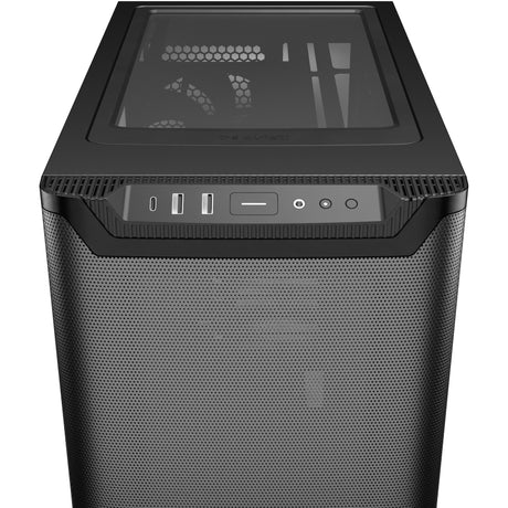 Ruhig sein! Pure Base 501 Airflow Window Midi-Tower-Gehäuse (schwarz | 2x USB-A | 1x USB-C | gehärtetes Glas)