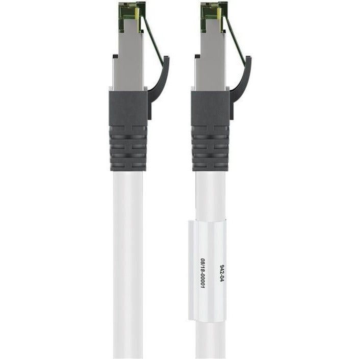 Goobay Netzwerkkabel Kat.8.1 S FTP (weiß, 0,5 Meter)