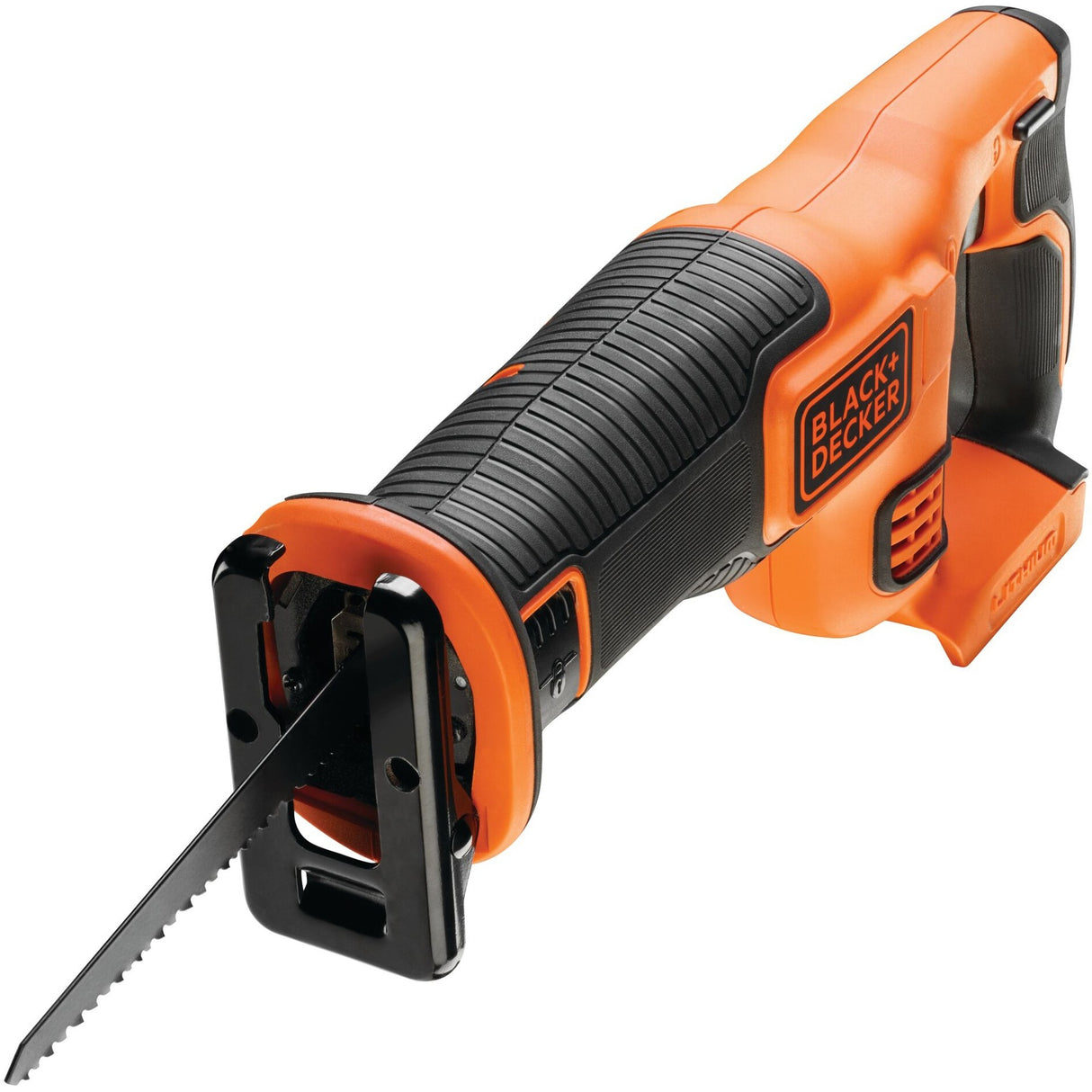 Black+Decker 18V Säbelsäge BDCR18N-XJ (Orange Schwarz, Akku und Ladegerät nicht im Lieferumfang enthalten)