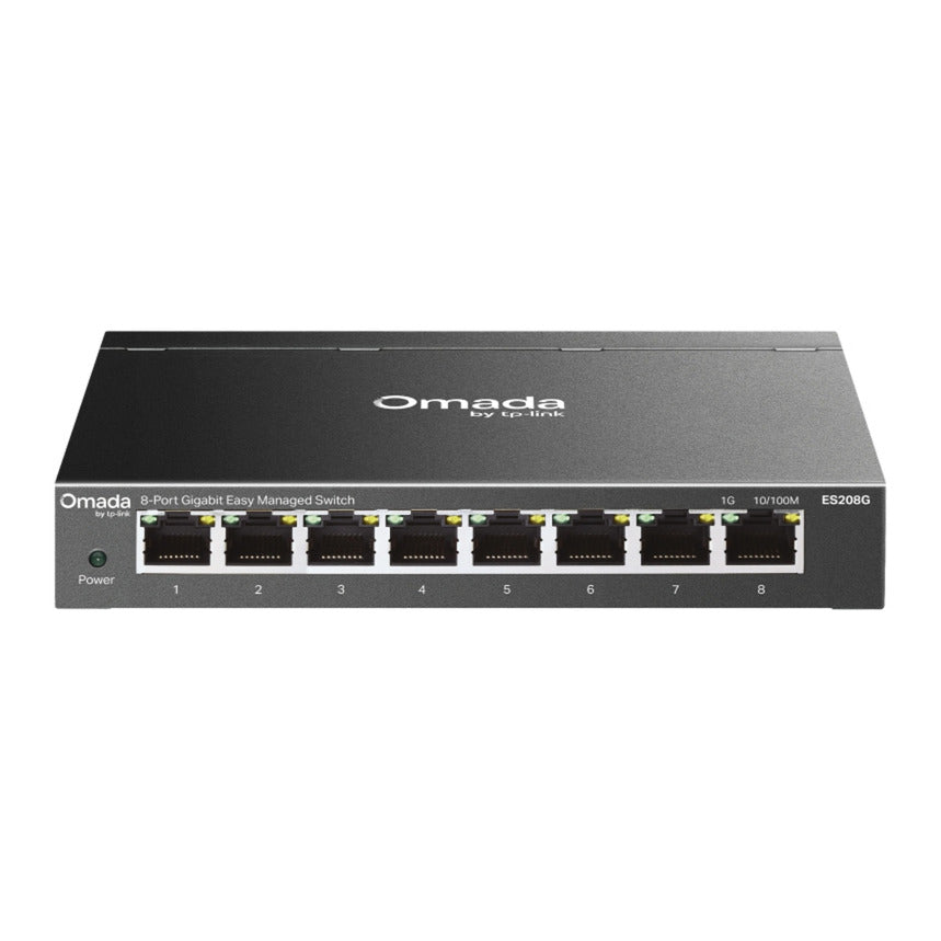 Tp-link omada es208g switch (zwart)