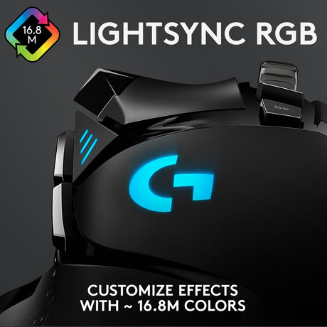 Logitech G502 Hero Hochleistungs-Gaming-Maus (schwarz, 100–25.600 dpi, RGB-LEDs)