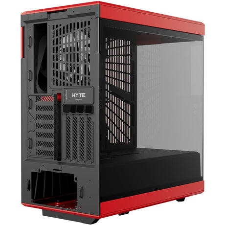 Hyte y40 Midi-Tower-Gehäuse (rot schwarz | 2x USB-A | 1x USB-C | gehärtetes Glas)
