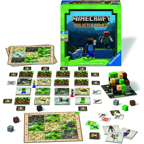 Ravensburger Minecraft Builders Biomes Brettspiel (mehrsprachig, 2 – 4 Spieler, 30 – 60 Minuten, ab 10 Jahren)