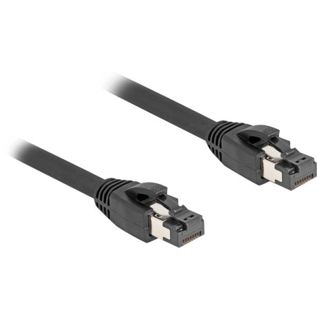 Delock Netzwerkkabel S FTP, RJ-45 mit Cat.8.1 (schwarz, 0,25 Meter)