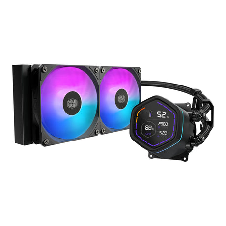 Cooler Master MasterLiquid Core Nex Digital 240 Schwarz Wasserkühlung (Schwarz, Argb)