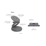 Icy Box 3-in-1 faltbares kabelloses Ladepad (anthrazit, ib-sh101-ch)