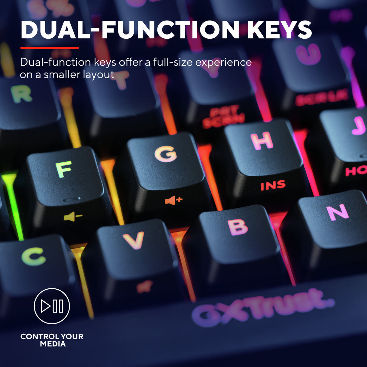 Trust Trust GXT 867 Acira 60 % mechanische Mini-Gaming-Tastatur