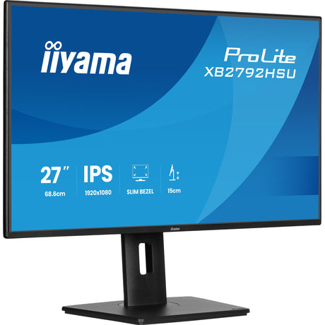 Iiyama Prolite xb2792hsu-b1 27 Monitor (Schwarz (matt), HDMI, Display Port, 2x USB-A, USB-B, 120 Hz)