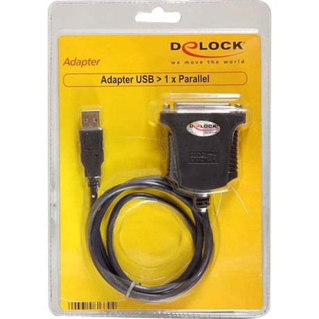 Delock USB 1.1 auf Parallelkabel (schwarz, 0,8 Meter)
