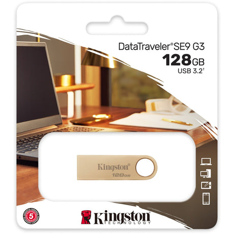 Kingston Data Traveler SE9 G3 128 GB USB-Stick (Gold, dtse9g3 128 GB, USB-A 3.2 (5 GBit s))