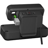 Brennerstuhl Estilo Duplex-Steckdose mit Schalterdose (Schwarz Silber, 2x Steckplatz für Keystone-Module)