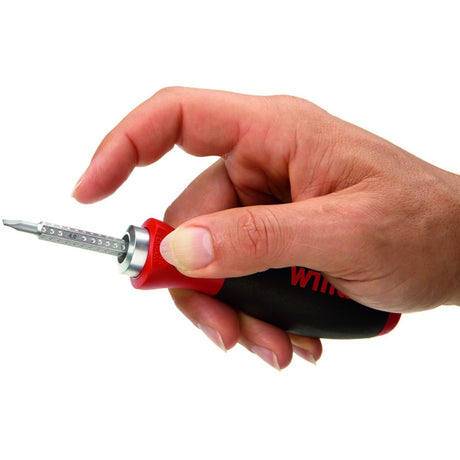 Wiha Schraubendreher mit Wechselklingen-Set System 6 (schwarz rot, 9-teilig, inkl. Rolltasche)