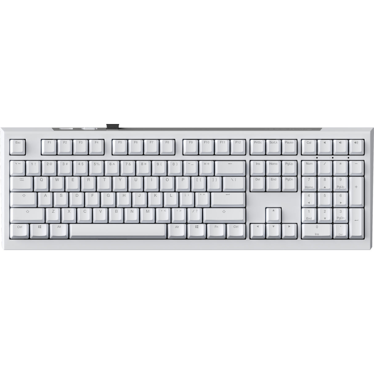 Ducky one x wireless rgb mechanisch toetsenbord (wit, us lay-out (qwerty), inductive, 100%, hot-swappable, pbt, 2.4 ghz | bluetooth | usb-c)