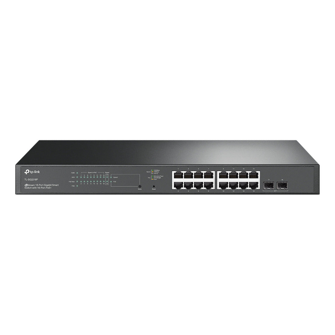 Tp-link Omada SG2218P Jetstream 18-Port Gigabit Smart Switch (schwarz, 16x PoE+, 2x Gigabit SFP)
