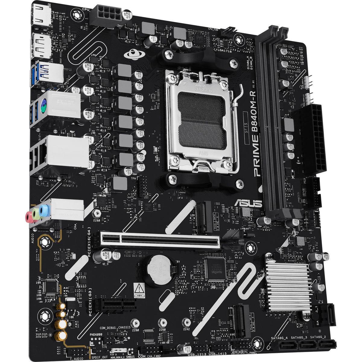 Asus prime b840m-r socket am5 moederbord (raid, gb-lan, sound, µatx)