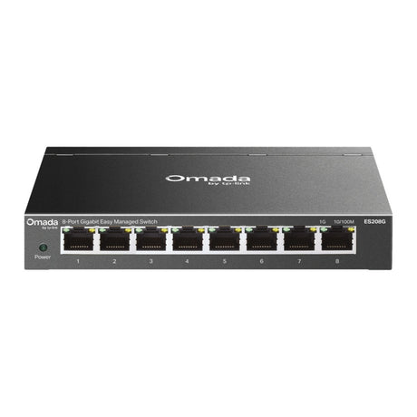 Tp-link omada es208g 8-poort gigabit easy managed switch (zwart)