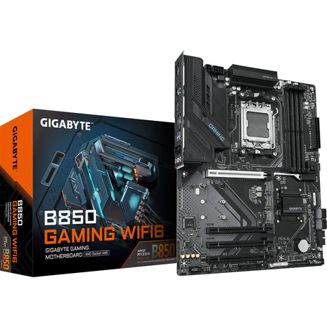 Gigabyte B850 Gaming WiFi6 Sockel AM5 Motherboard (Schwarz, RAID, GB-LAN, WiFi 6, BT, Sound, ATX)