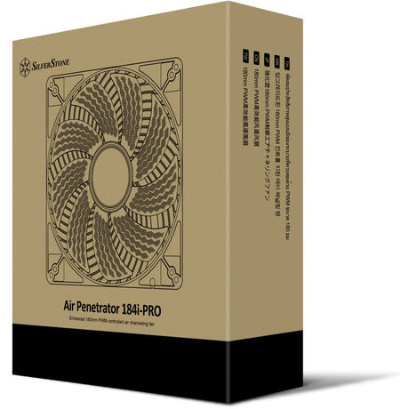 Silverstone Air Penetrator 184i Pro Gehäuselüfter (schwarz, 180 x 180 x 32 mm, PWM)