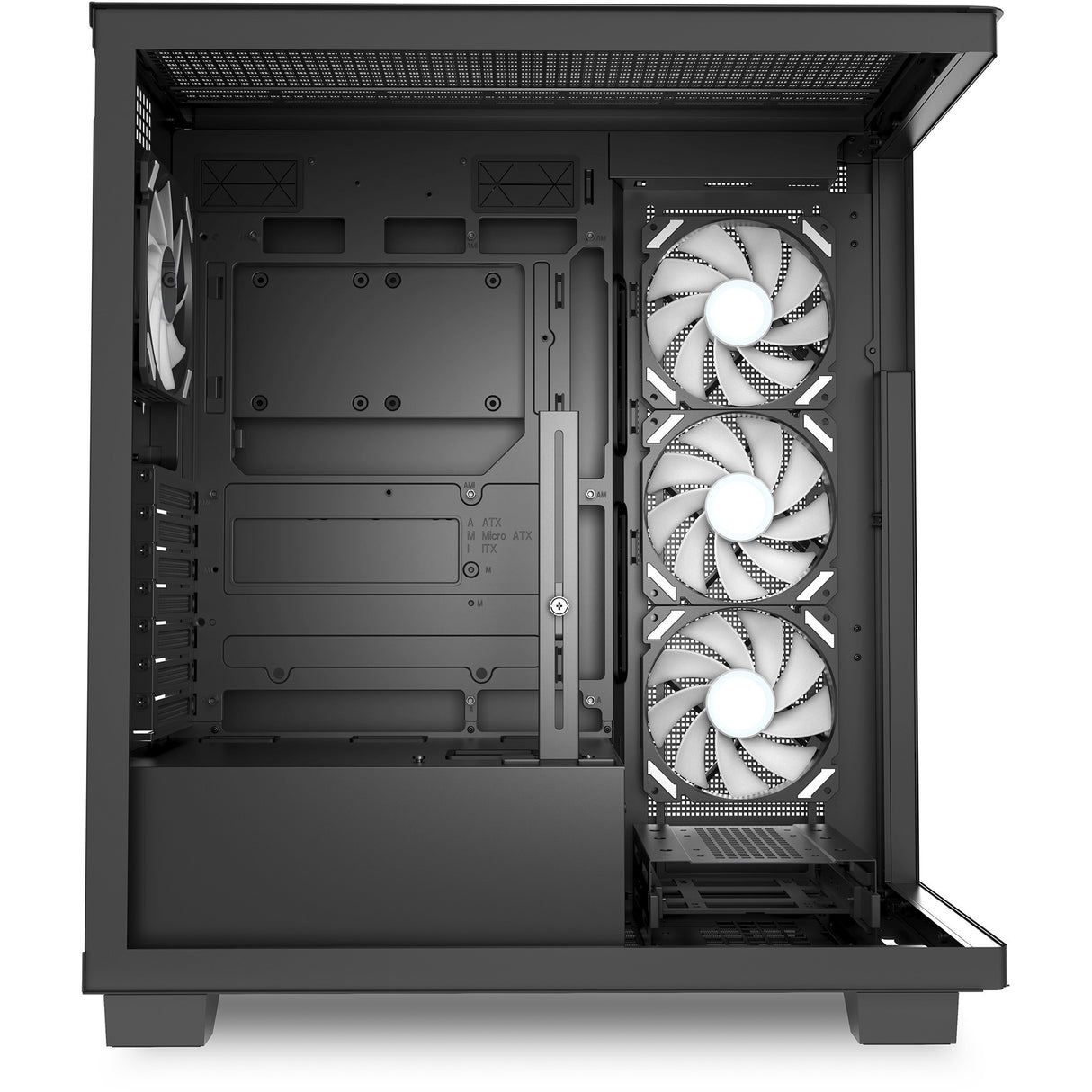 Sharkoon Elite Shark CA500 Midi-Tower-Gehäuse (schwarz | 2x USB-A | 1x USB-C | RGB | gehärtetes Glas)