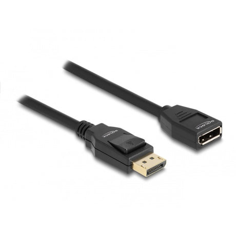 Delock Displayport 1.2 Verlängerungskabel (schwarz, 2 Meter, 4k 60 Hz)