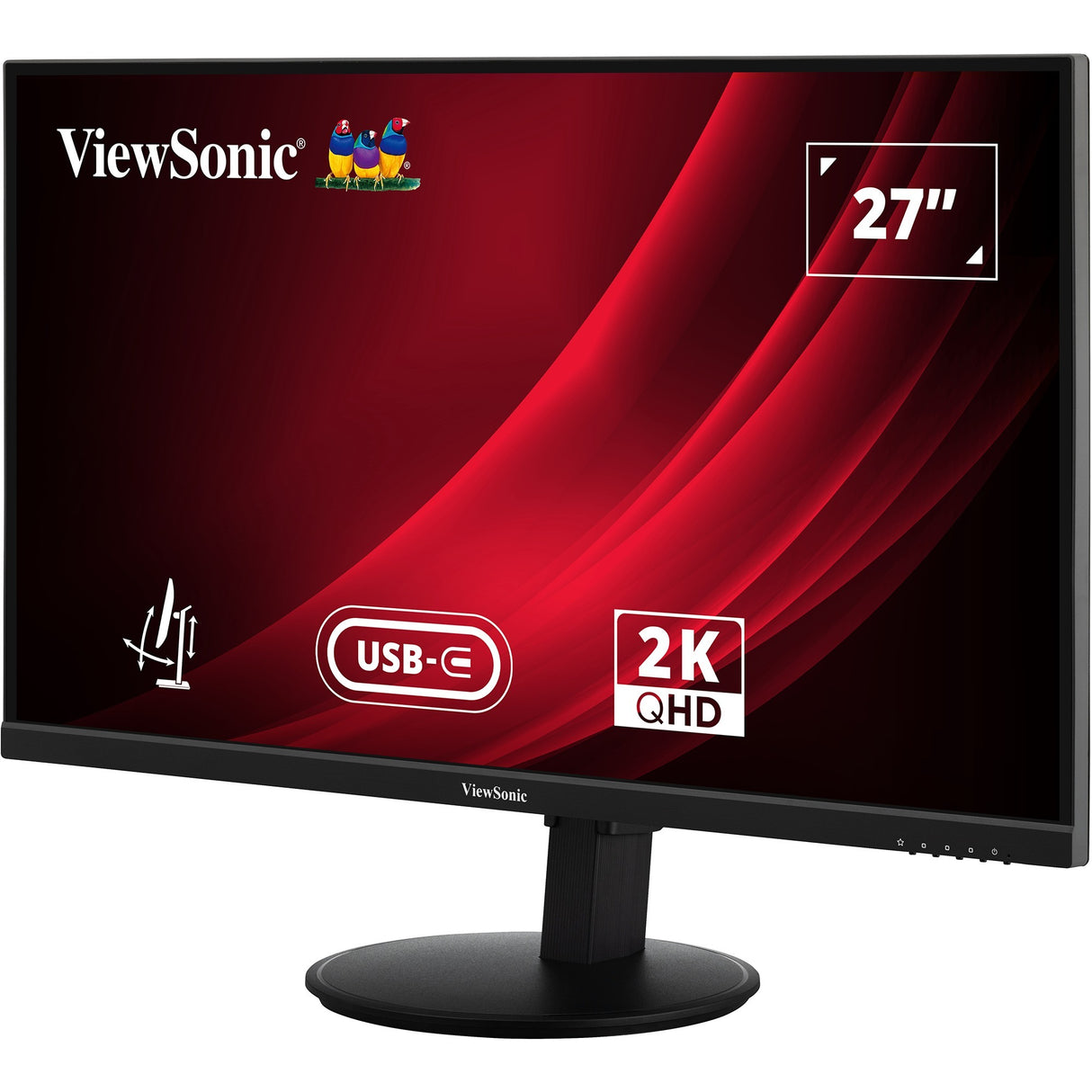 Viewsonic vg2709-2k-mhdu-2 27 Monitor (schwarz, 1x HDMI, 1x Display-Port, USB-C, USB-A, USB-B, 100 Hz)