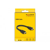 Delock High Speed HDMI mit Ethernet - HDMI a Stecker > HDMI a Stecker Kabel (schwarz, 0,25 Meter, 4k)