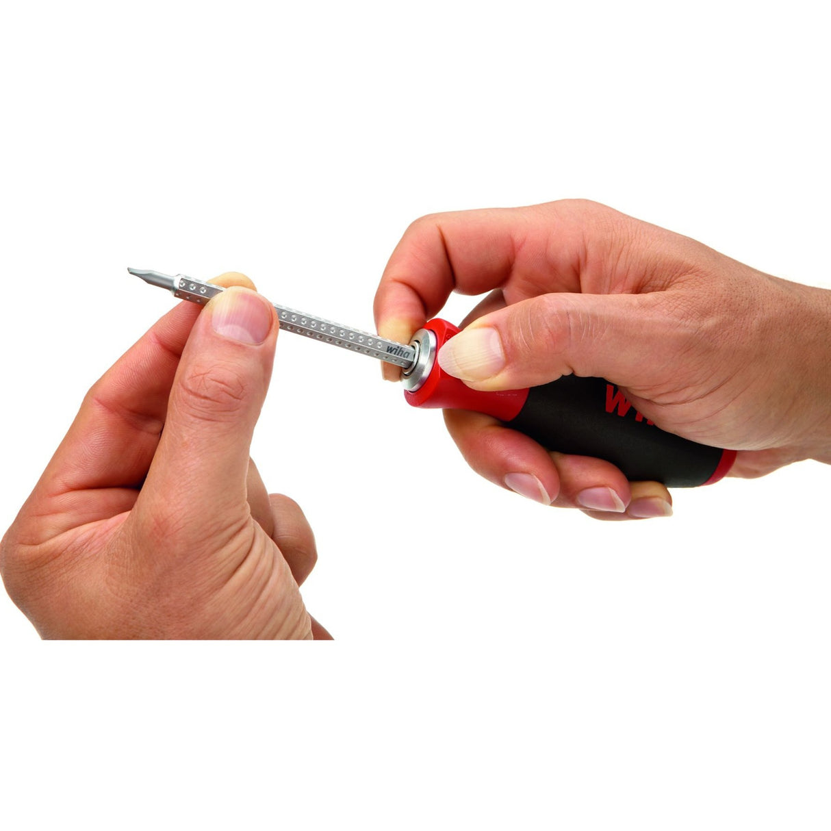 Wiha Schraubendreher mit Wechselklingen-Set System 6 (schwarz rot, 9-teilig, inkl. Rolltasche)