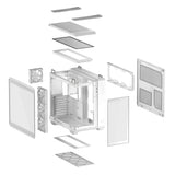 Asus tuf gaming gt502 horizon argb midi tower behuizing (wit | 3x usb-a | 1x usb-c | tempered glass)