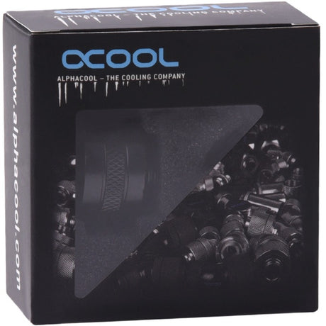 Alphacool Eiszapfen Pro 13 mm Hartrohrverschraubung G1 4 – tiefschwarzer Anschluss (schwarz (matt))