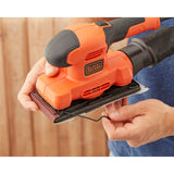 Black+Decker 150 W 1 3-Blatt-Exzenterschleifer BEW220-QS (Orange Schwarz)