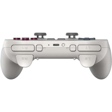 8bitdo pro 3 Bluetooth-Gamepad (hellgrau rot, Switch 1 2, PC, Android, 2,4 GHz Bluetooth USB)