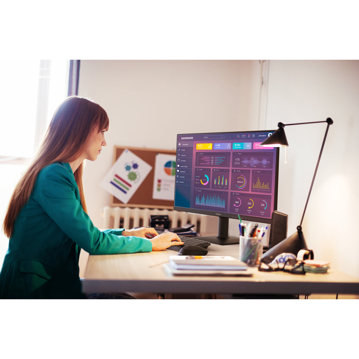 Philips 27e2n1500l 27 Monitor (schwarz, HDMI, Display-Port)