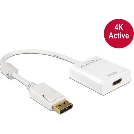 Delock Displayport > HDMI-Adapter (weiß, 0,2 Meter, 4k)
