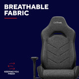 Trust GXT 723 Ruya bequemer Gaming-Stuhl aus Stoff (grau)